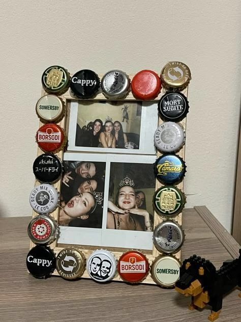 bottle cap photo frames