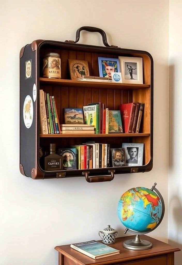 suitcase bookselves